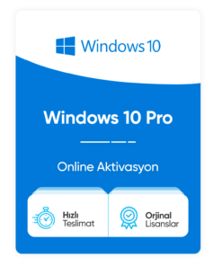 Windows 10 Pro – Online Aktivasyon